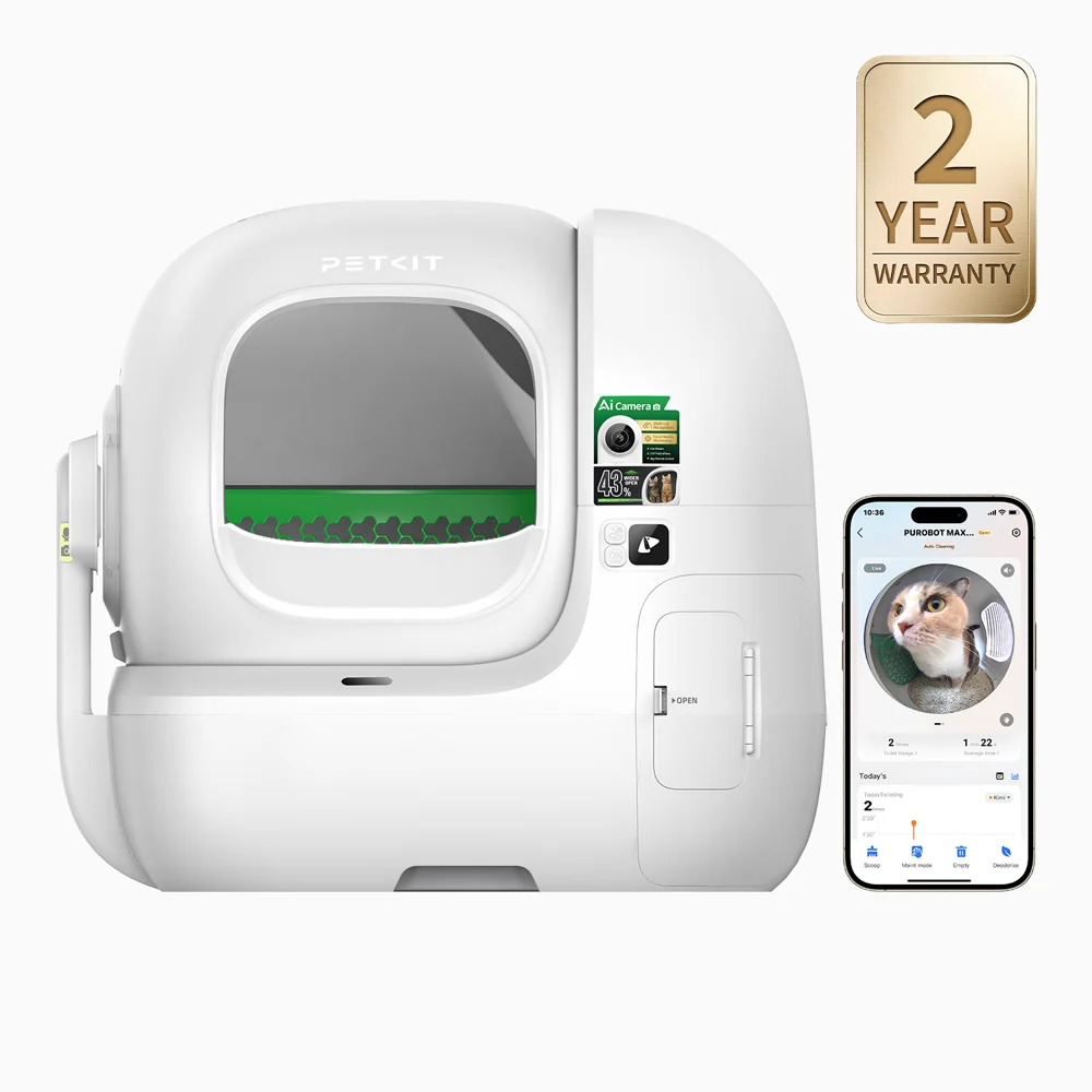 Purobot Max Pro 2 Automatic Cat Litter Box (Fence 2.0 Included)