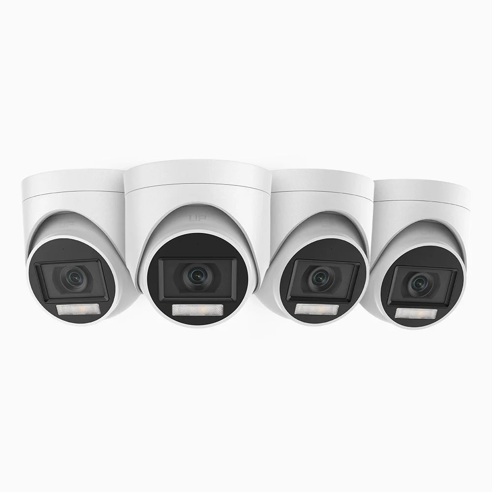 ADL500 - 4-Pack 3K Dual Light Wired CCTV Security Camera, Color & IR Night Vision, 3072*1728 Resolution, f/1.2 Super Aperture, 4-in-1 Output Signal, Built-in Microphone, IP67