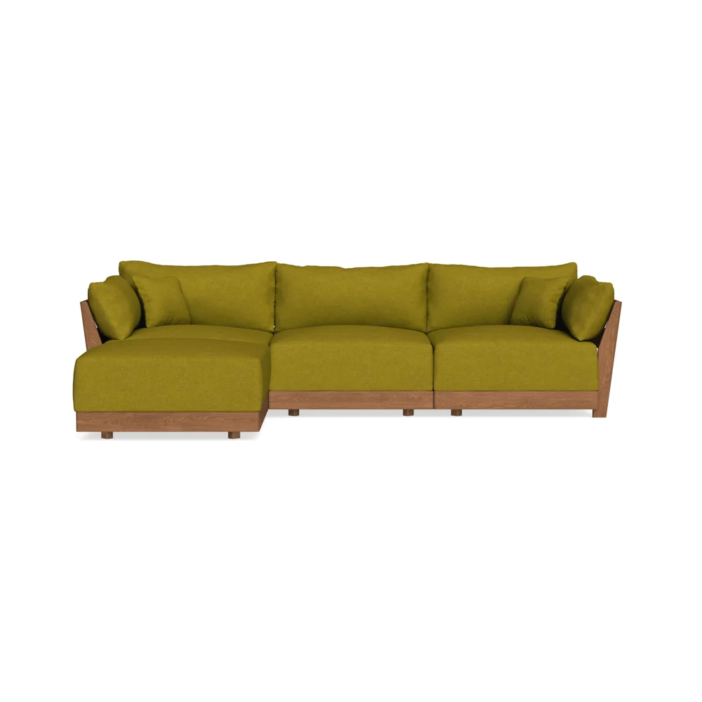 Modular Bondi Espresso 3-Seater Sectional in Olive Green | Classic Blend