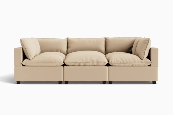 Kova Pillow Cushion Pit - Almond Performance Velvet
