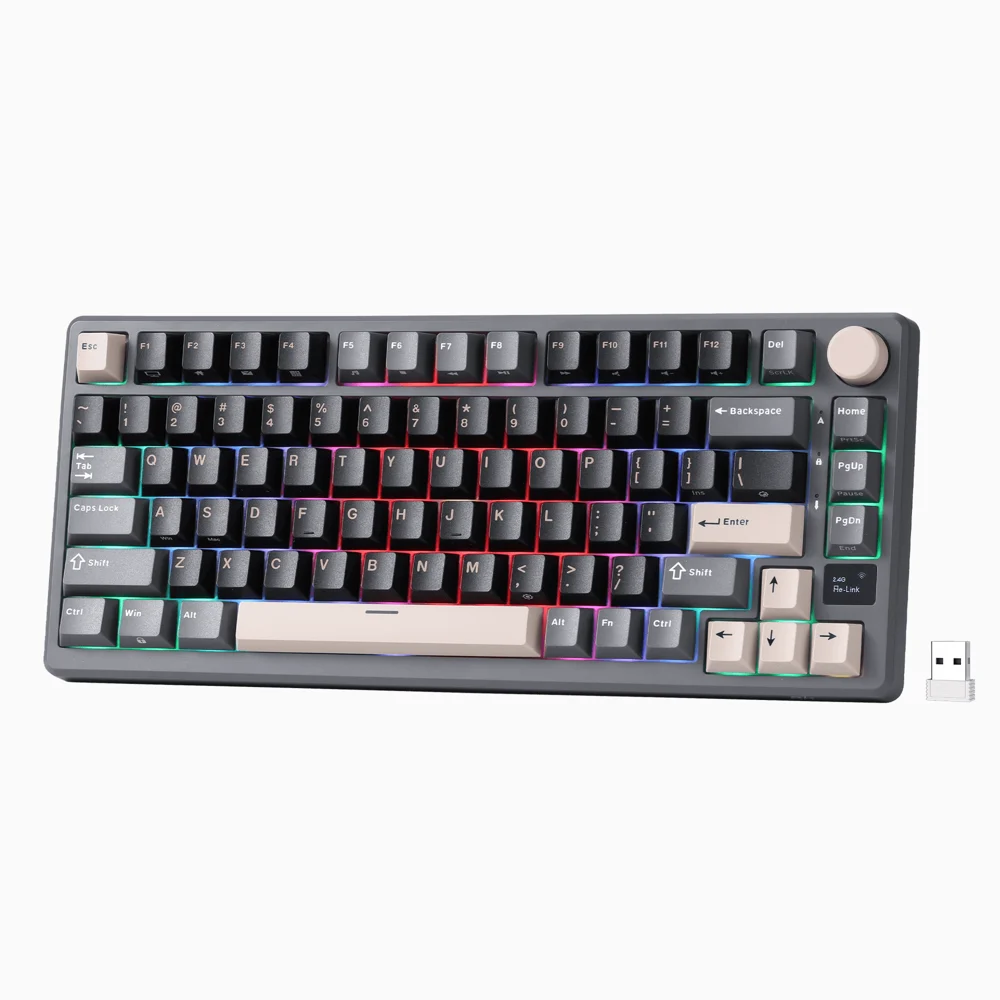 M75 75% Wireless Gaming Keyboard （Black & Blue Color）