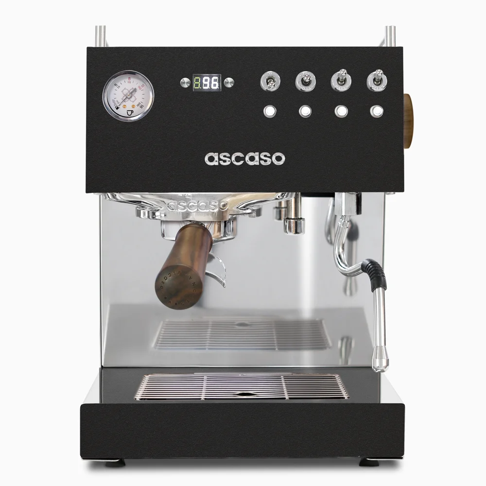 Steel DUO PID Espresso Machine – Dual Thermoblock, Programmable, 120V (Black)