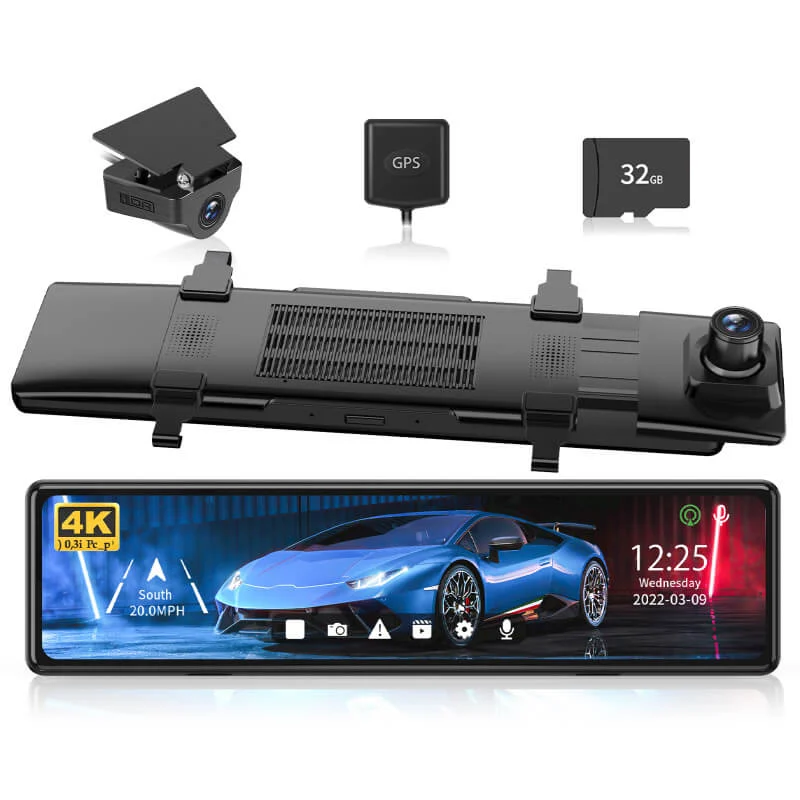 Redtiger T27 4K+2.5K Touchscreen Smart Parking Assist Dash Cam-Refurbished