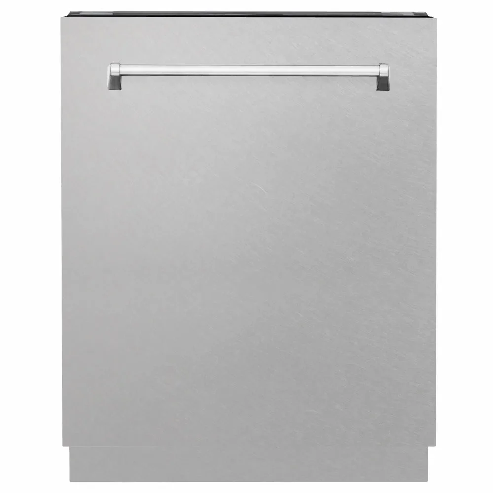 ZLINE 24 in. Tallac Series 3rd Rack Dishwasher with Auto Door Open Drying, 51dBa, Satin Stainless Steel Panel (DWV-SN-24)