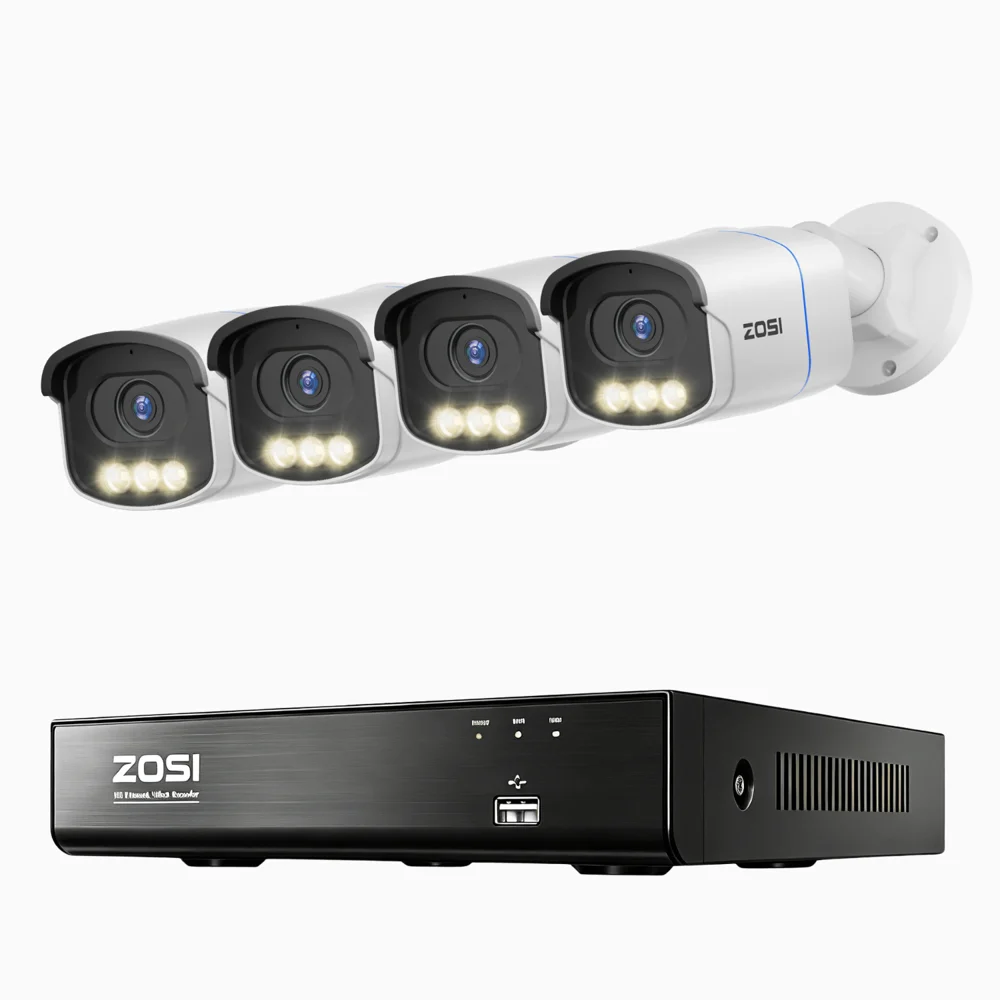 C186A 4K 8CH PoE Security System with Full-Color Night + 2TB Hard Drive