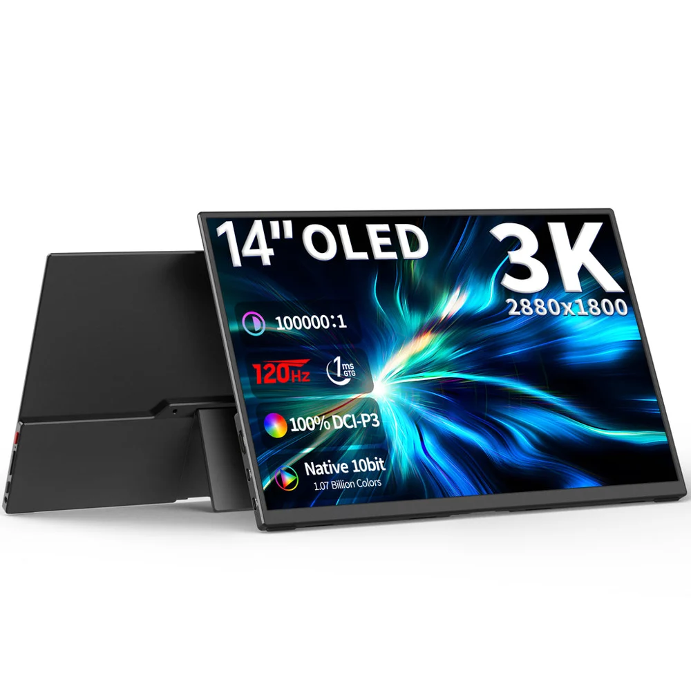 14” 3K 120Hz OLED Portable Monitor, 2880×1800 100% DCI-P3, VESA Q14ZB