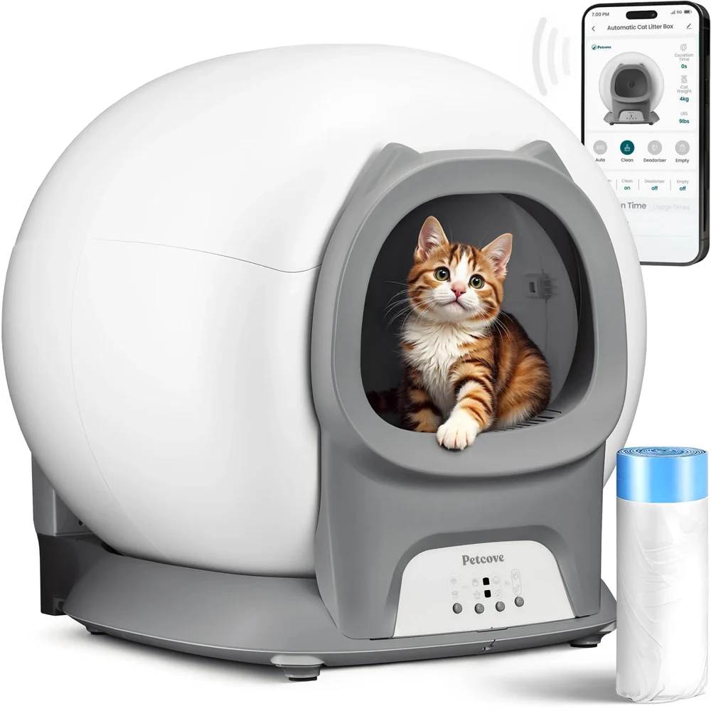 PurrTek™ Self-Cleaning Litter Box – Cat Ears Edition