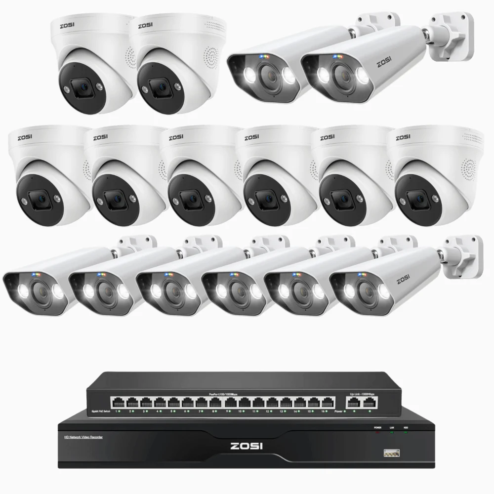 C225/ C182 32 Channel 4K PoE Security System for Business + Optional 4TB/8TB HDD