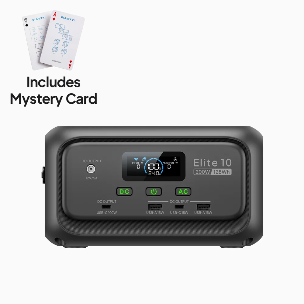 BLUETTI Elite 10 Mini Power Station | 40000mAh Power Bank with AC
