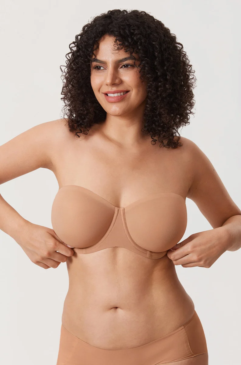 Cosnufy® Mesh Unlined Strapless Bra