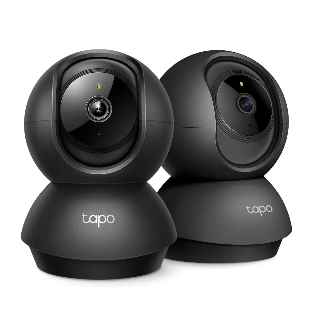 Pan/Tilt 2K Indoor Camera Black, Tapo C211(2-Pack)
