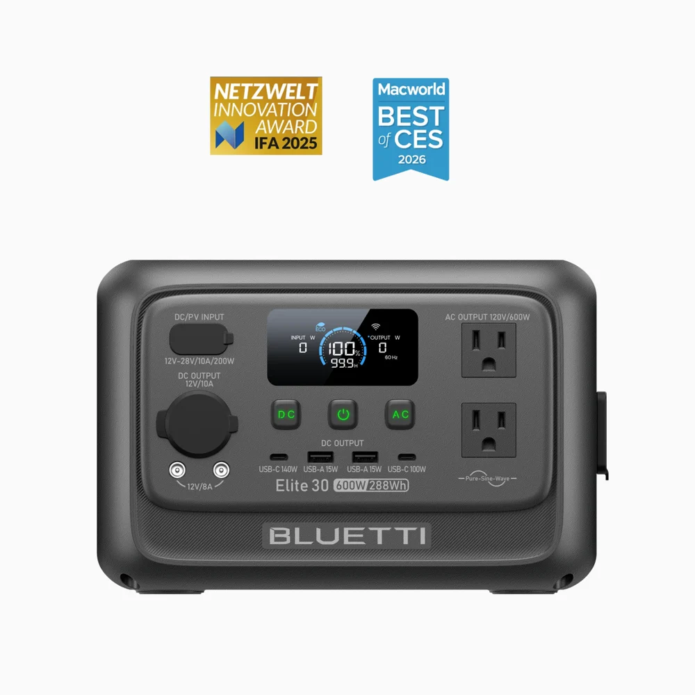 BLUETTI Elite 30 V2 | 288Wh 600W Portable Power Station