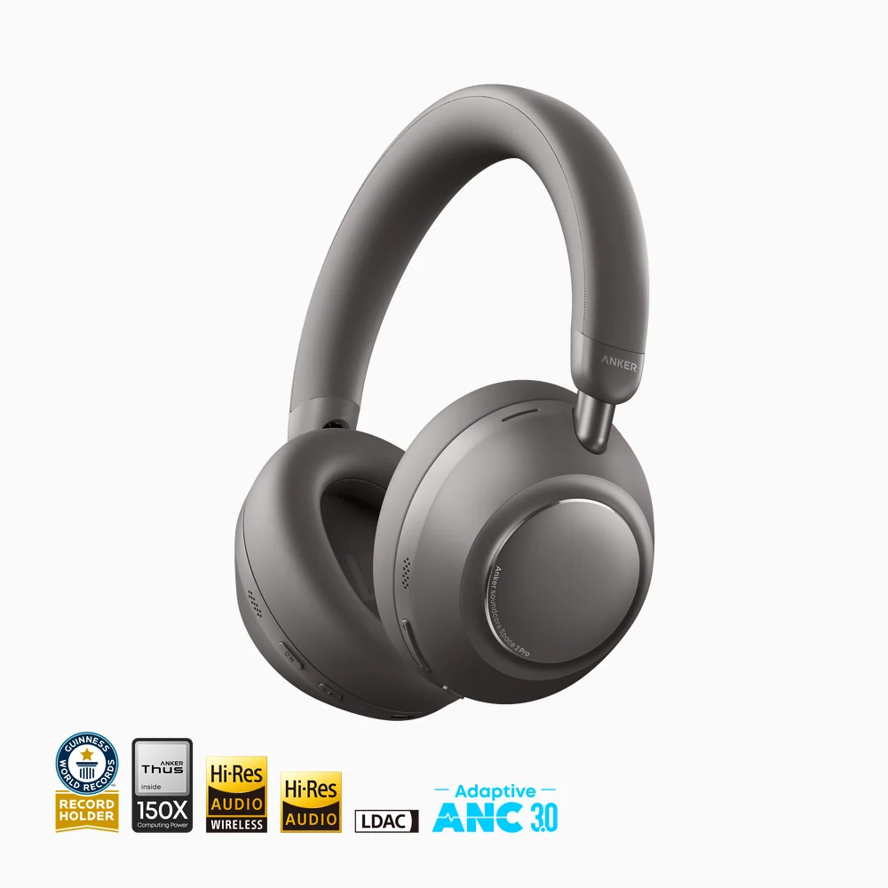 Anker soundcore Space 2 Pro | Over Ear Headphones with Thus™ AI for Clear Calls
