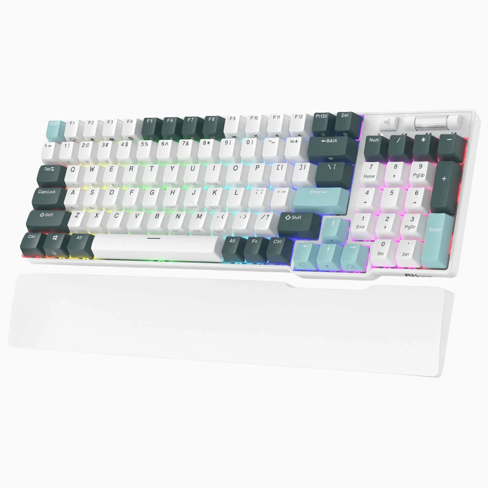 (Open Box) RK96 Wireless Hot-Swappable RGB Keyboard, Camp Green