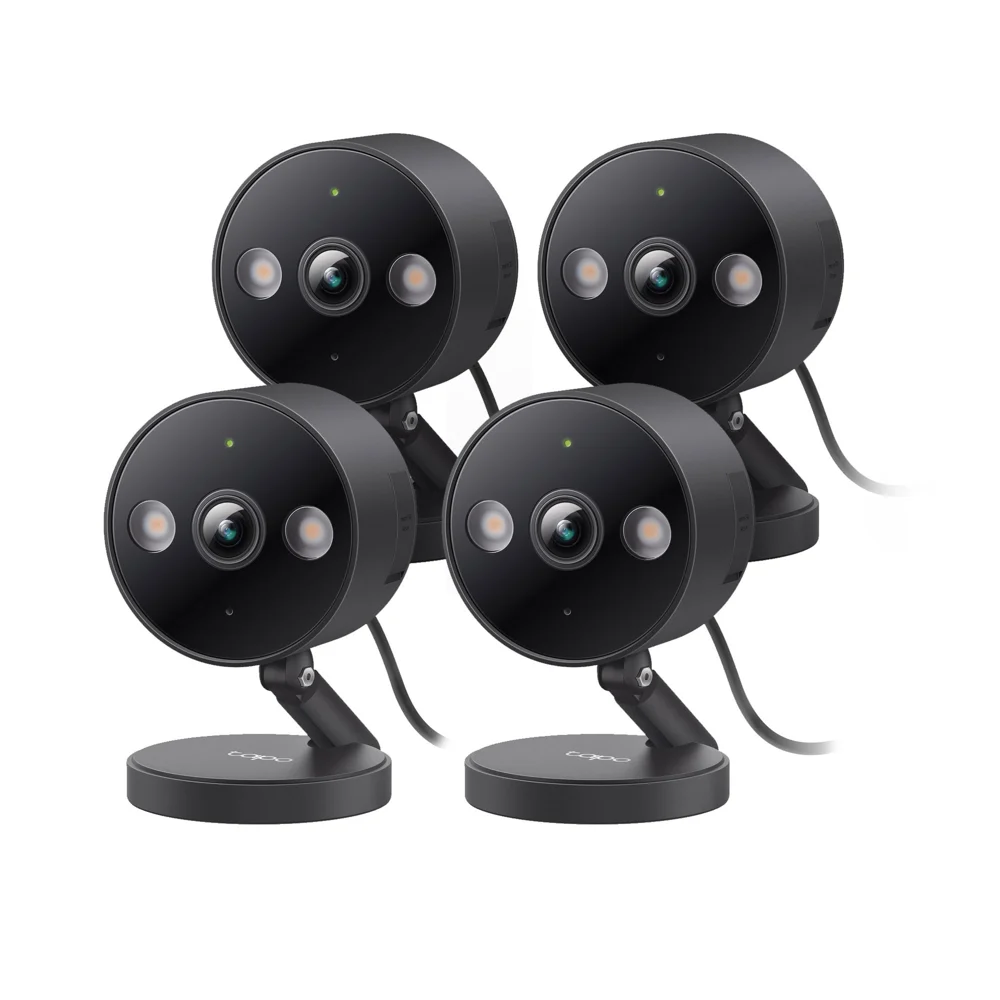 4-Pack 2K QHD Indoor/Outdoor Security Camera Black Tapo C121