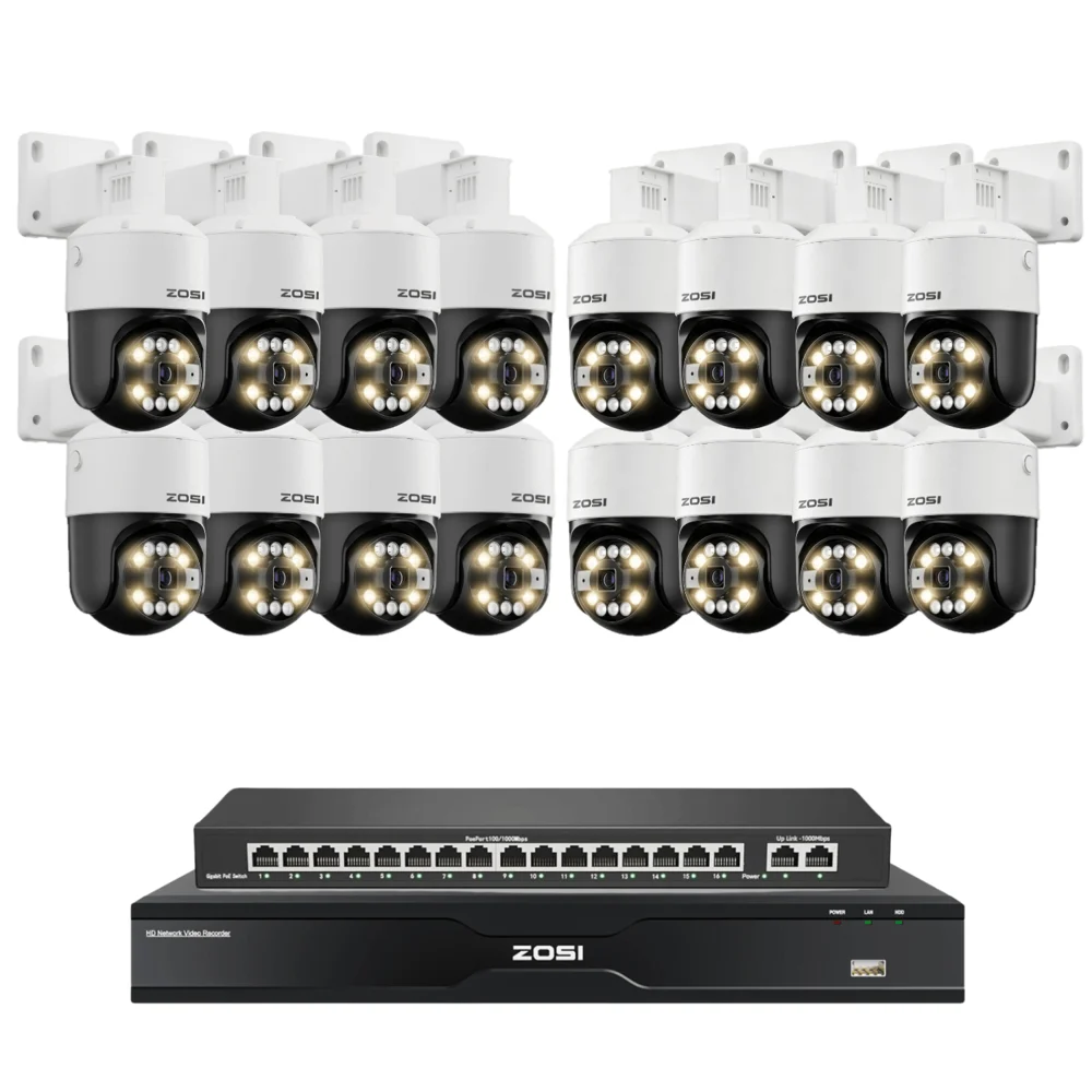 [4TB/8TB/16TB] C296B 32-Channel 4K PTZ PoE Security Camera System for Business
