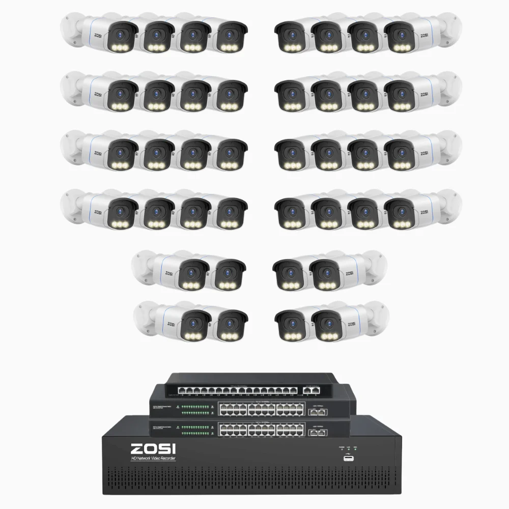 [Includes 16TB]C186A 64 Channel 4K PoE Security Camera System for Business + 16TB (4*4TB)