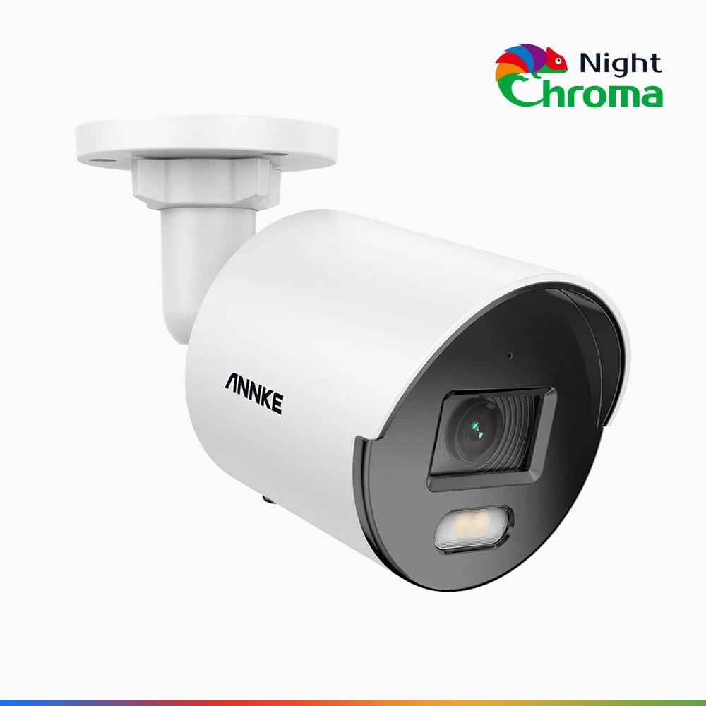 NightChromaTM NC500 - 3K Outdoor PoE Security Camera, Acme Color Night Vision, f/1.0 Super Aperture, Built-in Microphone, Active Alignment, IP67, SD Card Slot, All-Metal Housing