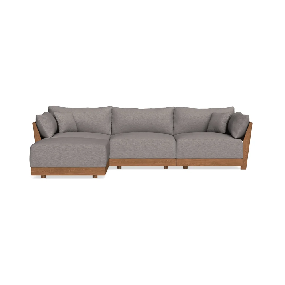 Modular Bondi Espresso 3-Seater Sectional in Cement | Classic Blend