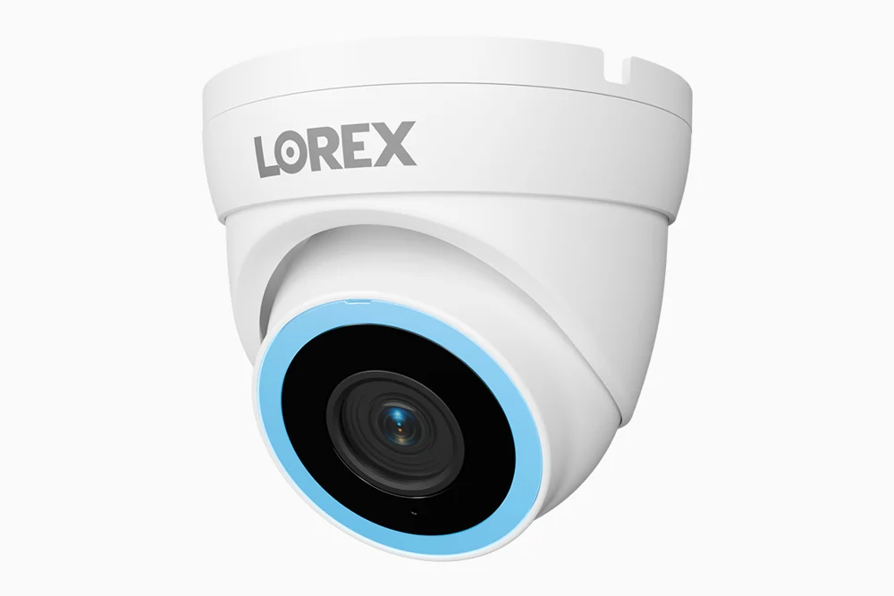 Lorex Connect V5 4K PoE Turret Cameras with Color Smart Security Lighting - White/Black