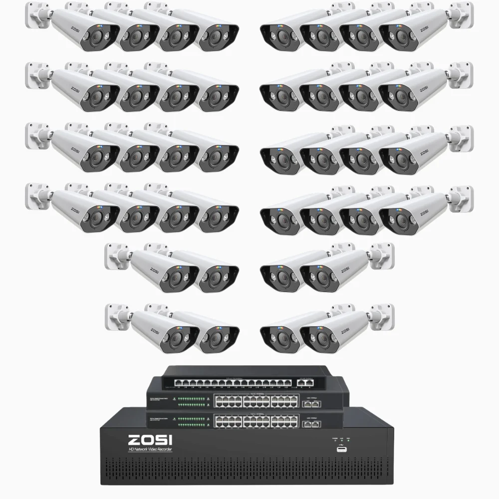 [Includes 16TB]C182 64 Channel 4K PoE Security Camera System for Business + 16TB (4*4TB)