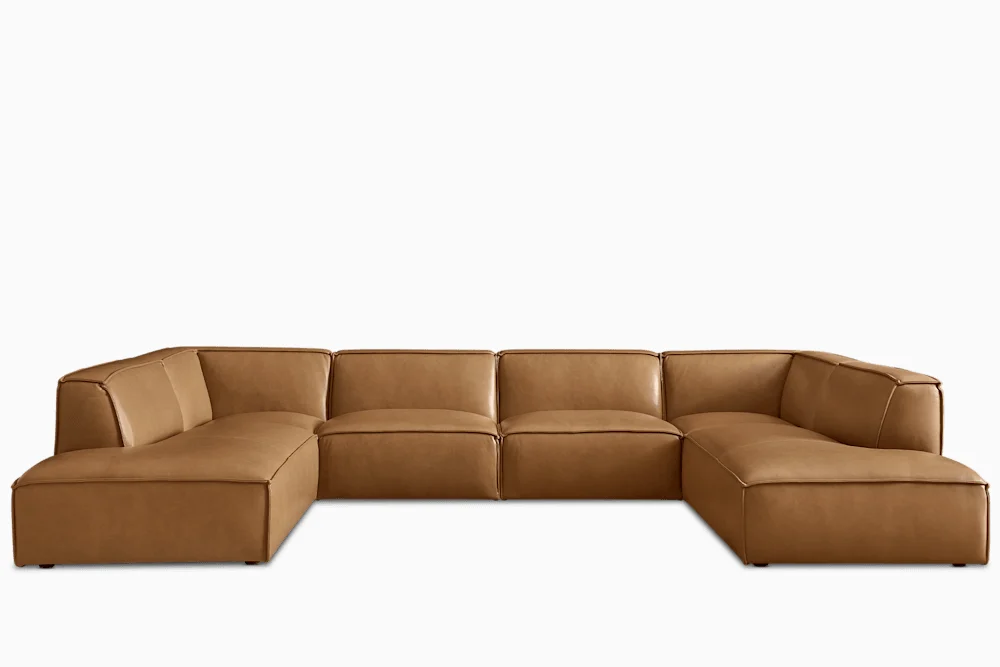 Jonathan Leather U-Shape Sectional Couch