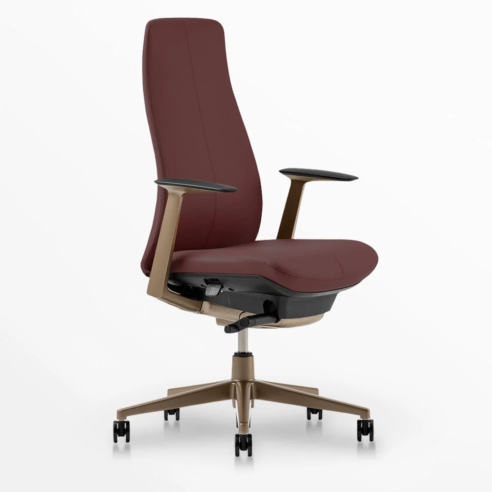Fern Office Chair with Bronze Base & Vegan Leather| Haworth