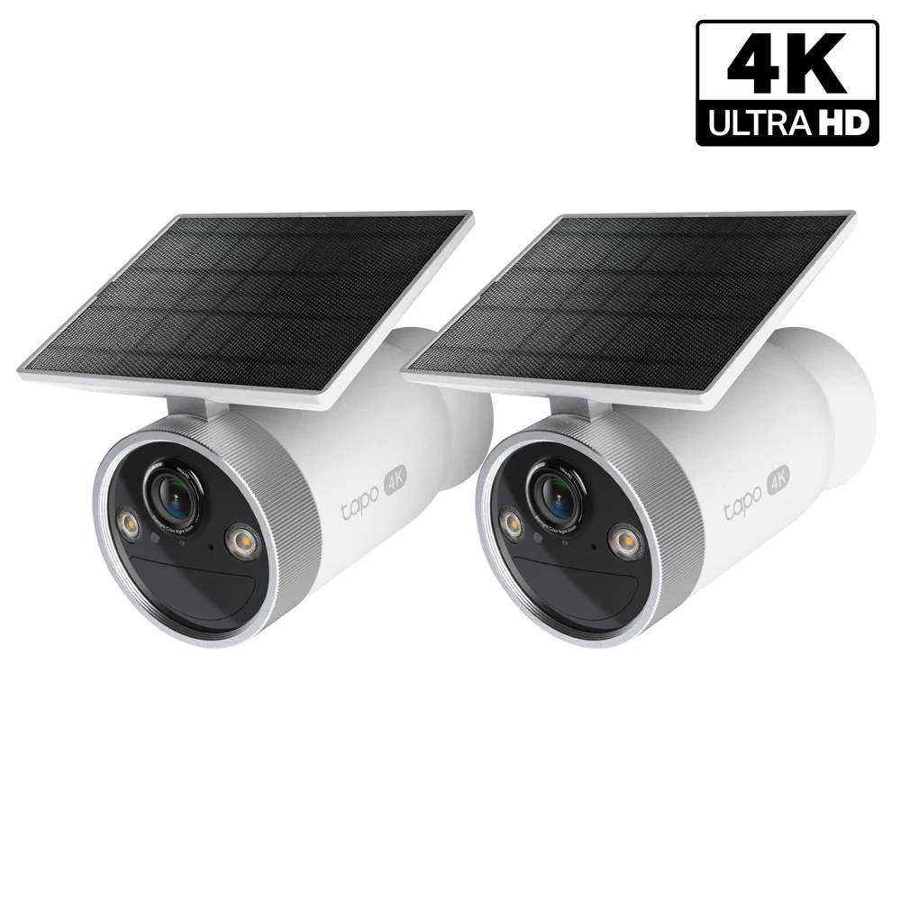 Tapo C465 MagCam 4K Built-In Solar Battery Powered Security Camera, 2-Pack