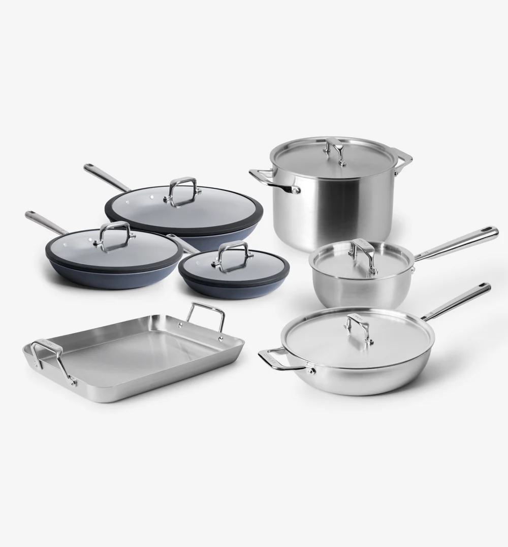 13-Piece Mixed Metal Cookware Set