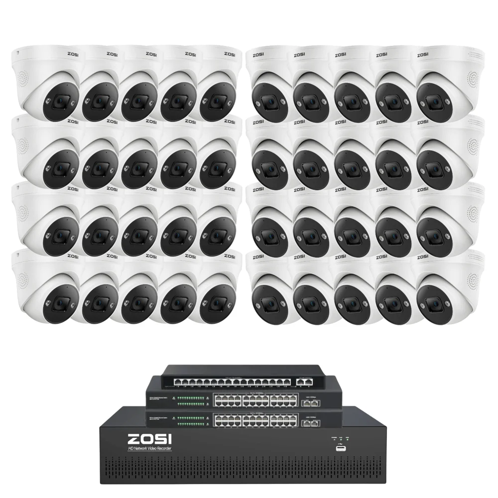 [Includes 16TB]C225 64 Channel 4K PoE Security Camera System for Business + 16TB (4*4TB)