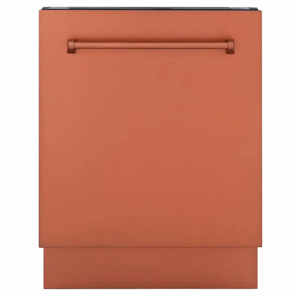 ZLINE 24 in. Tallac Series 3rd Rack Dishwasher with Auto Door Open Drying, 51dBa, Copper Panel (DWV-C-24)