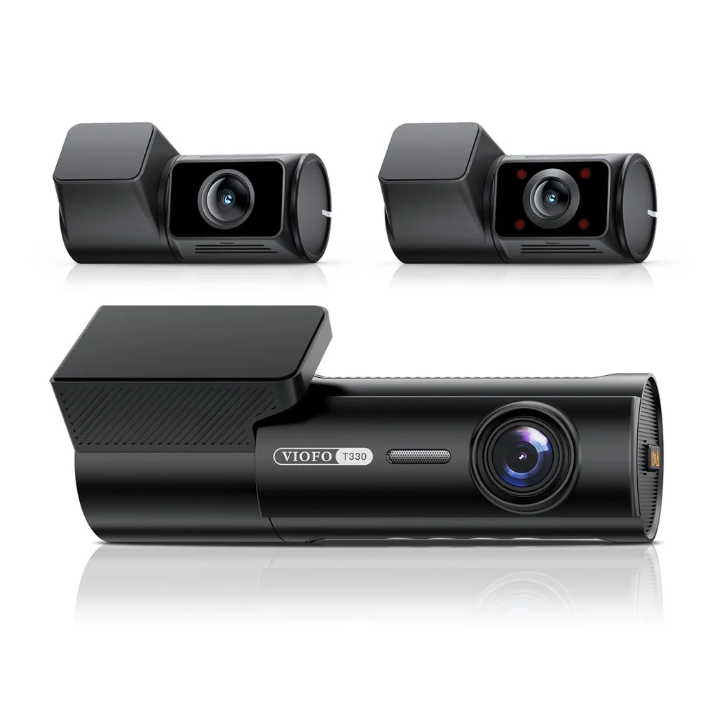 VIOFO T330 3CH 4K+2K+2K HDR Dash Cam with Triple Sony STARVIS 2 Sensors, 210° Fisheye Cabin Camera, Wi-Fi 6, GPS, Hybrid Parking Recording