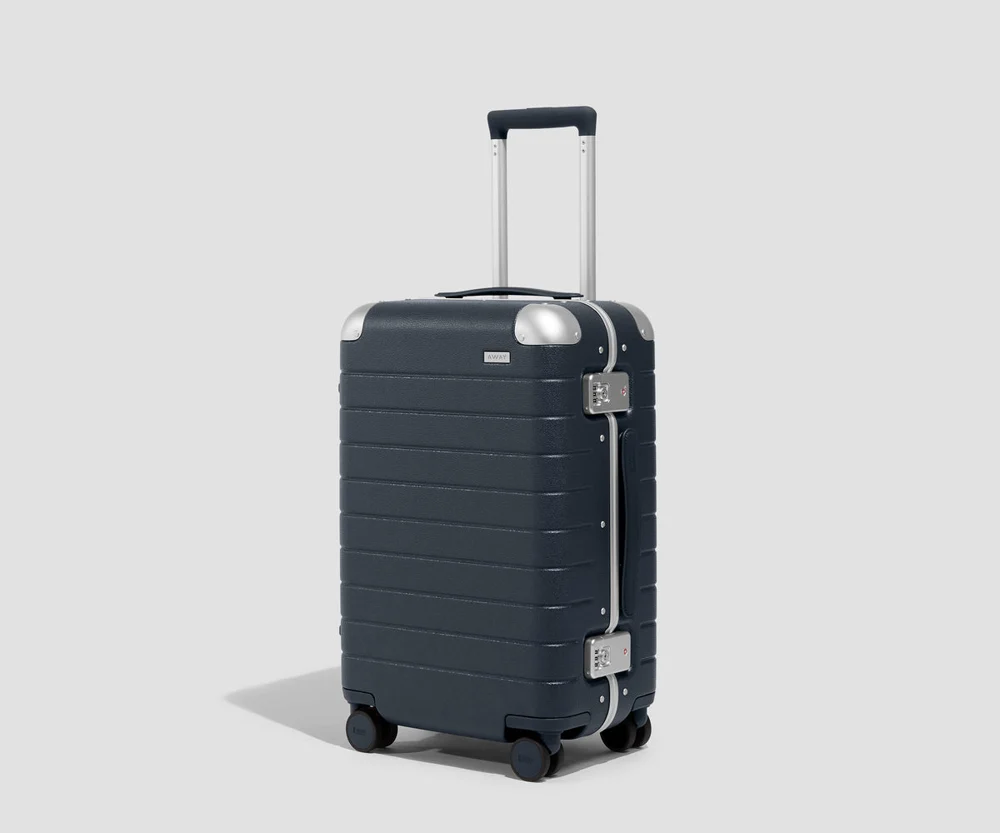 The Aluminum Edge Carry-On in Navy Blue