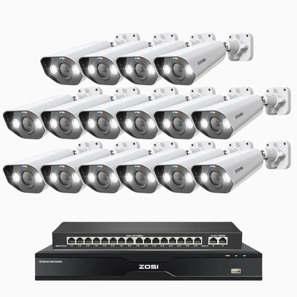 [4TB/8TB/16TB] C182 32 Channel 4K PoE Security Camera System for Business