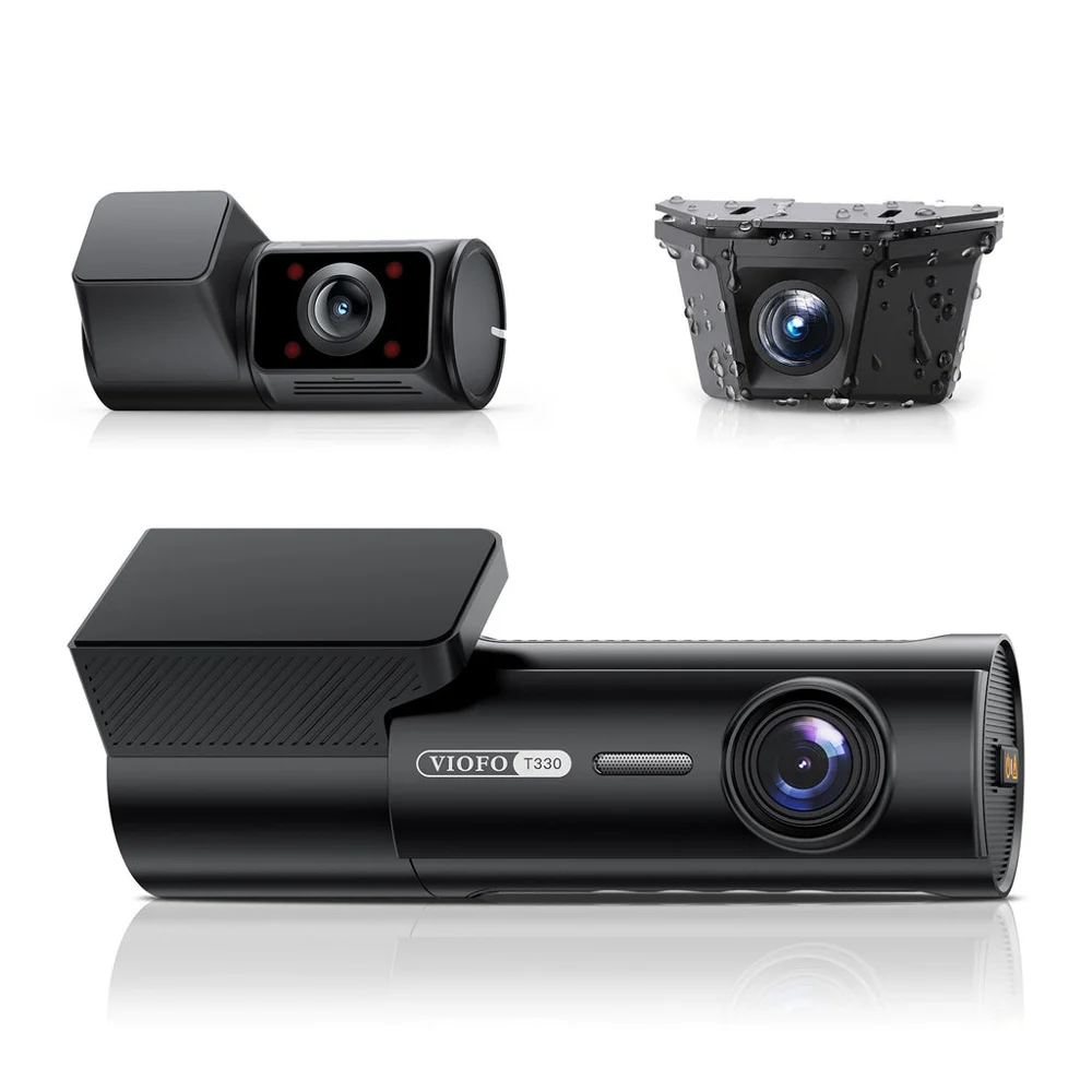 VIOFO T330W 3CH 4K+2K+2K HDR Dash Cam with Waterproof Rear and 210° Fisheye Cabin Camera, Triple Sony STARVIS 2 Sensors, Wi-Fi 6, GPS