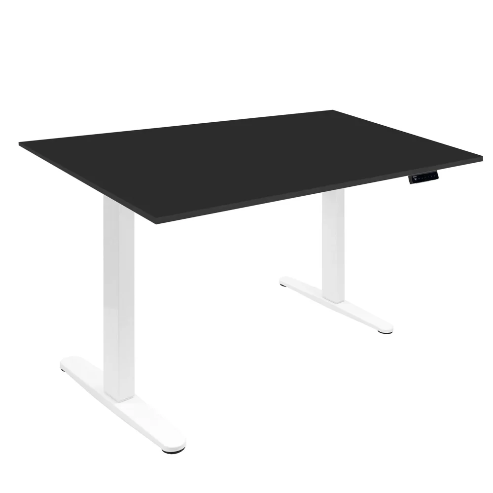 Electric Standing Desk with 55" Tabletop - White Base