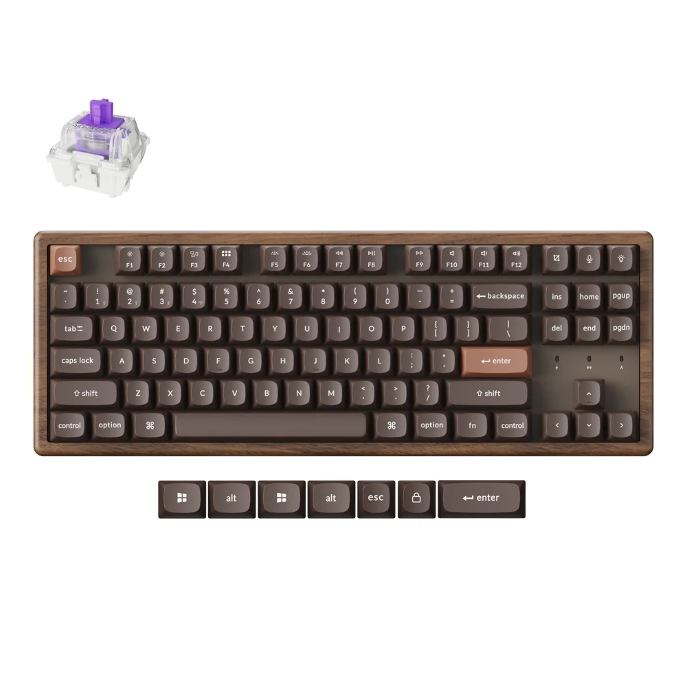 Keychron K8 HE Wireless Magnetic Switch Custom Keyboard - All-Wood Special Edition