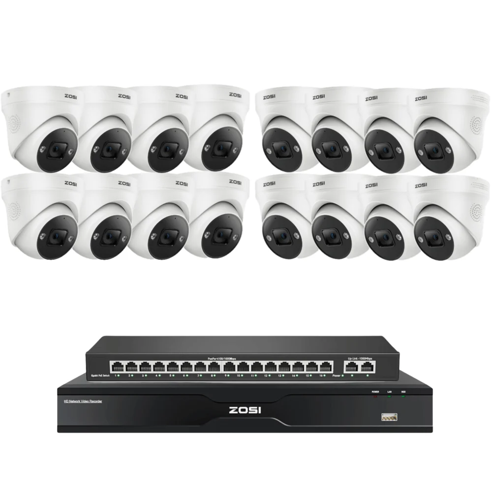 [4TB/8TB/16TB] C225 32-Channel 4K PoE Security Camera System